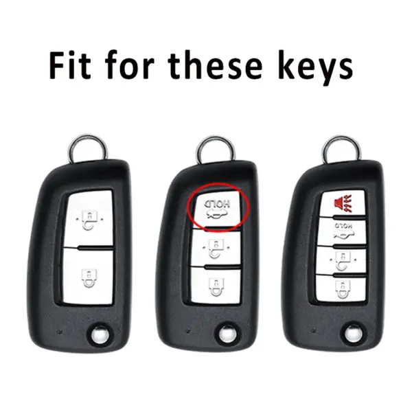 Shell for Nissan Qashqai J11 Juke Xtrail Sunny Cefiro A32 For Qashqai Switch 2020 2/3/4 Buttons TPU Car Key Case Cover Keychain - Image 2