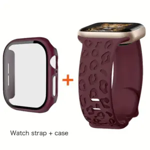 Strap+Glass+Case For Apple Watch correa 44mm 40mm 41mm 38MM 42mm 45mm 46mm silicone band+TPU Cover iWatch series 10 8 7 9 6 SE 5