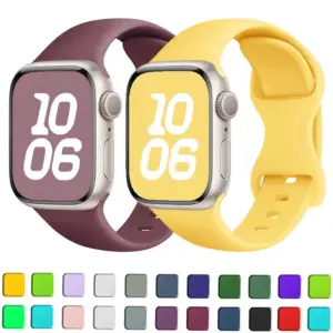 Silicone Strap For Apple Watch Band 44mm 40mm 45mm 41mm 49mm 42mm 38mm 44 mm bracelet iwatch series 9 7 se 3 4 5 6 8 Ultra band