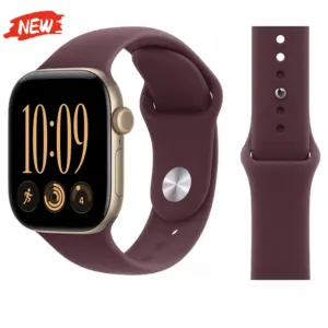 For Apple Watch 12 11 Bands 42 46 44 41mm 40mm 45mm Silicone Sport Strap Bracelet Correa iWatch Series 10 9 8 7 6 SE Ultra 4 3 2