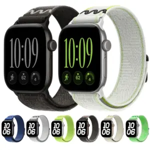 Nylon Sport Strap for Apple Watch 46mm 42mm 49mm 45mm 41mm 44mm 40mm Band for IWatch Ultra 2 3 4 Series 12 11 10 9 8 7 6 SE 5 4