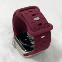 Engraved Strap For Apple Watch Band 46-44mm 40mm 45mm 49-41-42mm Leopard silicone bracelet iwatch series 10 9 7 6 5 4 8 ultra 2
