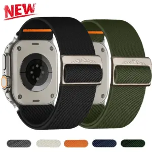 Strap for Apple Watch Band 45 44mm Ultra 49mm 40 42 41mm 38mm 40 44 Wide Nylon for Iwatch Series 12 11 10 9 Se 8 Correa Bracelet