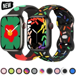Soft Silicone Band for Apple Watch 9 8 7 6 5 4 3SE Strap Bracelet for iWatch Ultra 49mm 44mm 45mm 40mm 41mm 38mm 42mm Watch Band