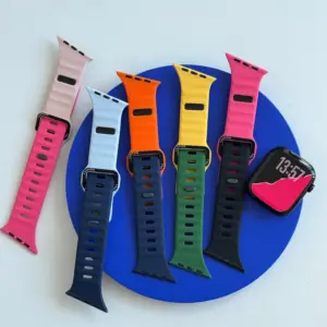 New Inclined Silicone Strap For Apple Watch Band Ultra 49mm 40mm 41mm 44mm 45mm 46mm bracelet iWatch Series 11 10 9 8 7 6 SE