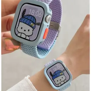 Candy Silicone Case+Strap For Apple Watch Series 11 10 9 8 7 45mm 41 Band SE 6 5 4 44 40mm Nylon correa Strap iwatch Ultra 49mm