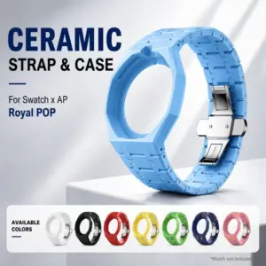 2026 Bio‑Material Upgrade Set for Swatch X AP Royal POP Bio‑Based Watch Shell + Band Convert Pocket Watch To Wristwatch