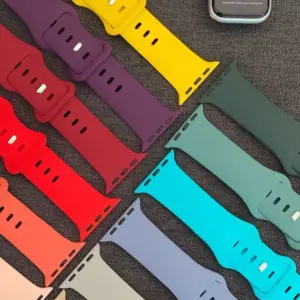 Watchbands For Apple Watch Strap 46mm 44mm 40mm 45mm 41mm 42-38mm Silicone bracelet iwatch series 10 8 7 se 4 5 6 9 ultra 2 49mm