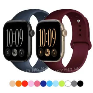 Silicone Band For Apple Watch straps 40mm 44 mm 45mm 46mm 42mm 41mm Sport Band iWatch series 12 11 10 9 8 3 SE3 ultra 4 2 3 49mm