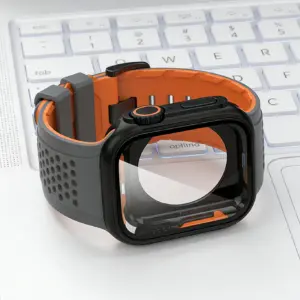 Silicone Band PC Case+Strap Screen Protective Cover for Apple Watch 11 10 9 8 7 6 SE3 46mm 44mm 45mm Change To Ultra 3/2 49mm