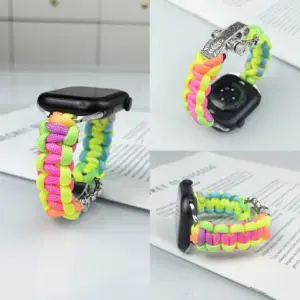 Outdoor Nylon Woven Strap for Apple Watch 45 44 41 42 46 40 49mm Mountain Sports Strap for iwatch S12 11 10 9 8