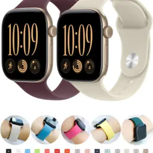 Straps For Apple Watch Bands 44mm 40mm 45mm 41mm 49mm 46mm 42mm Correa Silicone Bracelet iwatch Series 12 11 10 8 SE 9 Ultra 3 4