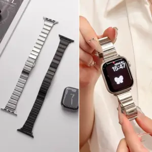 Women Slim Stainless Steel Band For Apple Watch Strap 42mm 46mm 45 41 40mm 44mm 49mm Bracelet for iWatch S12 11 10 SE Ultra 4 3