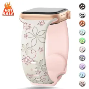 Engraved Strap For Apple Watch Band 46mm 40mm 44mm 41mm 42 45 49mm silicone bracelet For iwatch series 11 10 9 7 se 6 5 8 ultra