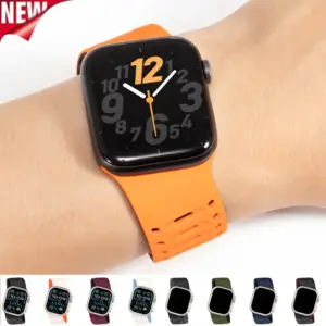 Inclined Magnetic Strap for Apple Watch Series 11 10 9 8 7 6 5 Silicone Breathable Correa Band 42mm 44 46 49mm Sports Strap