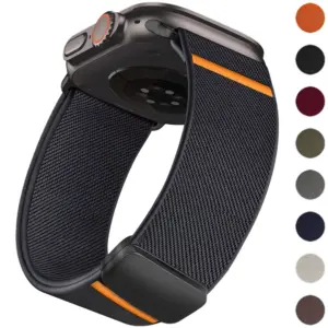 Magnetic Nylon Strap for Apple Watch Band Ultra 2 49mm 45mm 41mm Bracelet Iwatch Series 10 9 8 7 6 SE 5 4 3 38 46 42mm 44mm 40mm