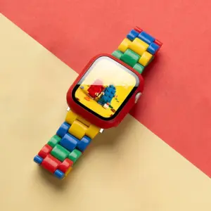 Silicone Case+Stylish Candy Color Resin Strap For Apple Watch 10 Ultra 9 8 7 6 SE For iWatch 41mm 46mm 49mm 45mm 40mm 42mm 44 3