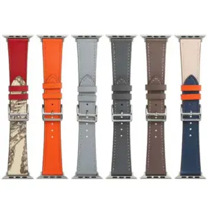 Strap For Apple watch band 40mm 44mm 45mm 41mm 42mm 46mm 49mm correa Leather loop bracelet iwatch Series SE 7 8 9 ultra2 3 10 11