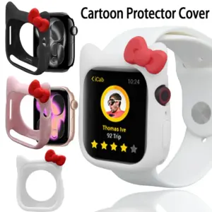 Cartoon Protector Cover for Apple Watch Case Series 11 10 9 8 7 46mm 45/41mm iwatch 6 5 4 SE 40/44mm Replacement Silicone Shell