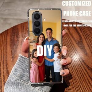 Phone Case: Suitable for Samsung Z Fold 7/6/5/4/3/2 Transparent Phone Case, Two-Part Separable Case, Customizable with Your Own Images, DIY Product, Protective Cover. Use a Photo You Find Memorable to Personalize Your Phone Case.