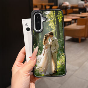 Phone Case: Personalized Text Custom Phone Case | Understated yet Atmospheric. Customizable with Names, Anniversaries, Wedding Dresses, and Exclusive Short Phrases. Suitable for Samsung Galaxy A06/A07/A15/A16 5G/A17/A26 5G/A35 5G/A36/A56