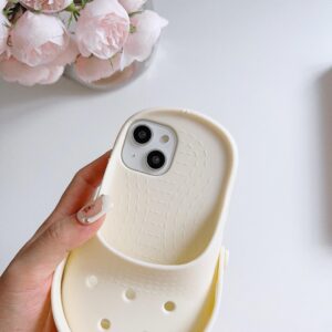 Hobby Ins Korean Style 17Promax Fun Prank Hole-Full Slippers Gimmick Silicone Phone Case Suitable for Apple Iphone 17/16/15/14/13/12/11Pro Max Plus Air