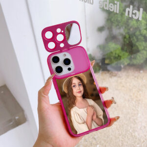 Phone Case: DIY Custom Phone Case with Picture Design, Flip Cover Mirror Case Compatible with iPhone 16/15/14/13/12/11/8/7, Foldable Stand + Flip Mirror for iPhone X/XR/XS Max. Customizable with Cute Baby Photos, Wedding Photos, Travel Photos
